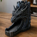 3D Printed Dragon Dice Tower Stair Rolling Design Desktop Game Ornament Retro Style Table Decor Creative Holiday Xmas Gift Oasis Select 1pc black