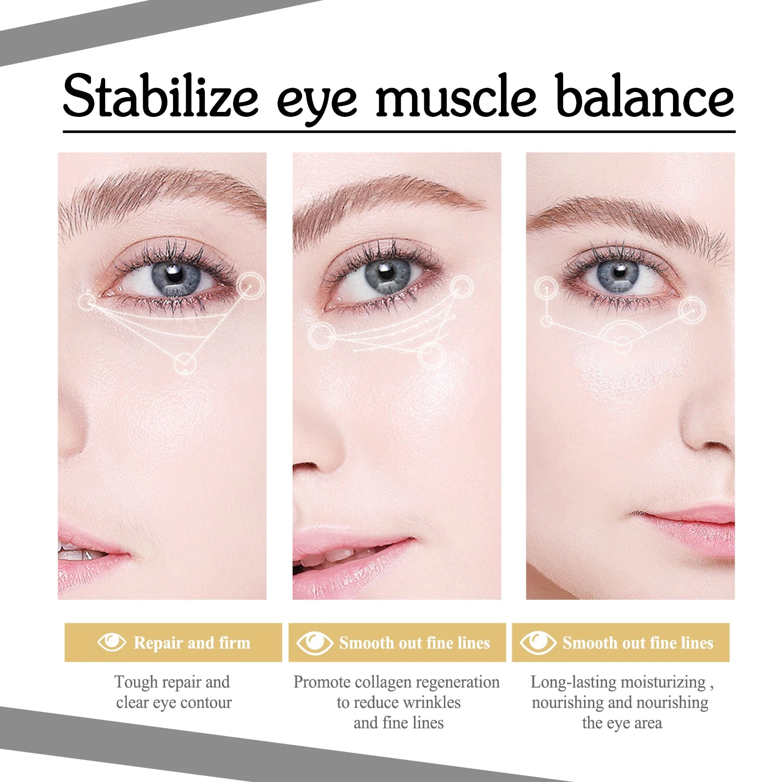 Firming Eye Gel Lighten Fine Lines Dark Circles Lifting Puffy Remover Eye Bags Anti-Puffiness Moisturizing Brightening Eye Care Oasis Select