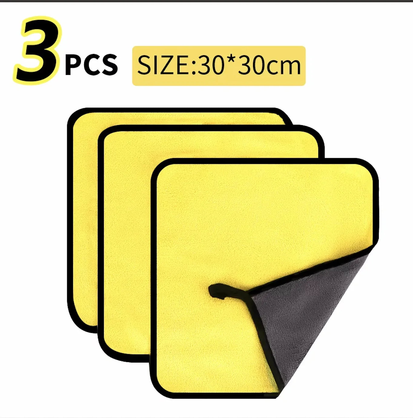 3/5/10Pcs Car Wash Microfiber Towel 30*30CM / 30*60cm Car Cleaning Drying Cloth Care Cloth Car Wash Towel Kitchen Towel Oasis Select 30x30cm 3pcs