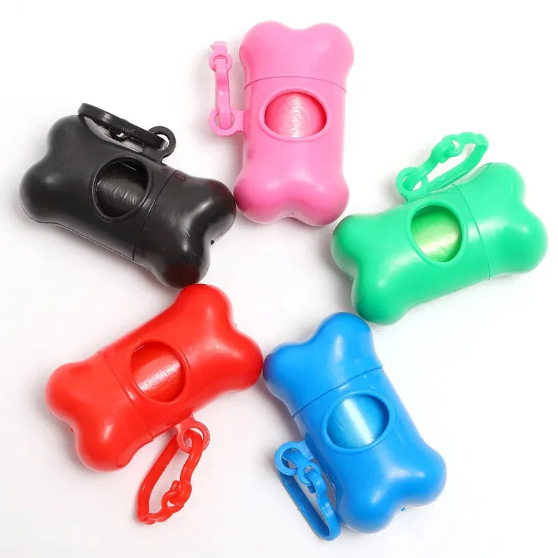 1/2/3/4/10pcs Bone Shaped Pet Garbage Bag Dispenser for Dogs Carrying Cleaning Supplies When Going Out Oasis Select