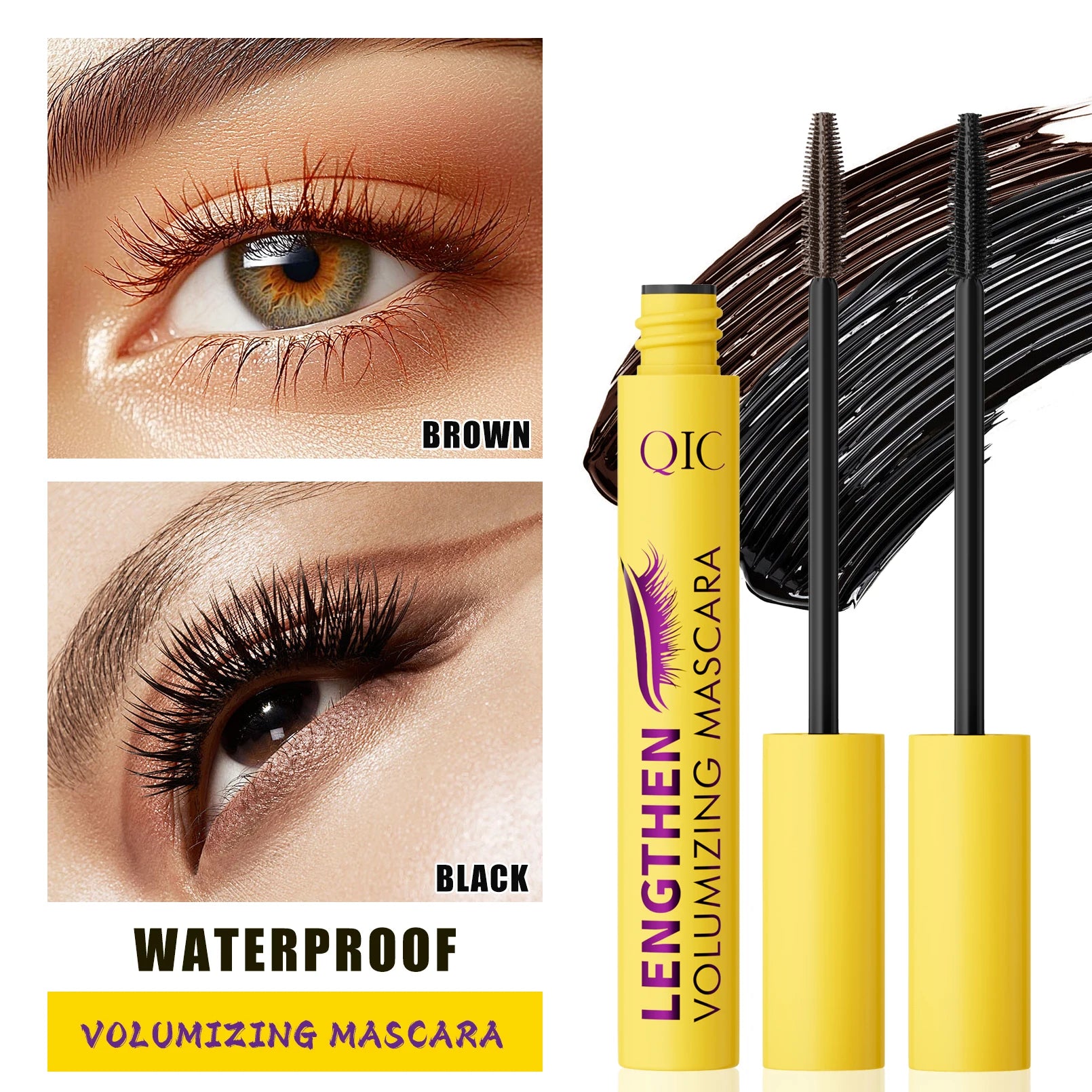 QIC 4D Fiber Mascara – Thickening, Lengthening & Waterproof