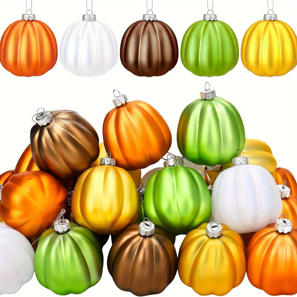12pcs Halloween Hanging Ornaments Thanksgiving Pumpkin Ball Hanging Pendants DIY Christmas Tree Decoration Home Party Decors Oasis Select
