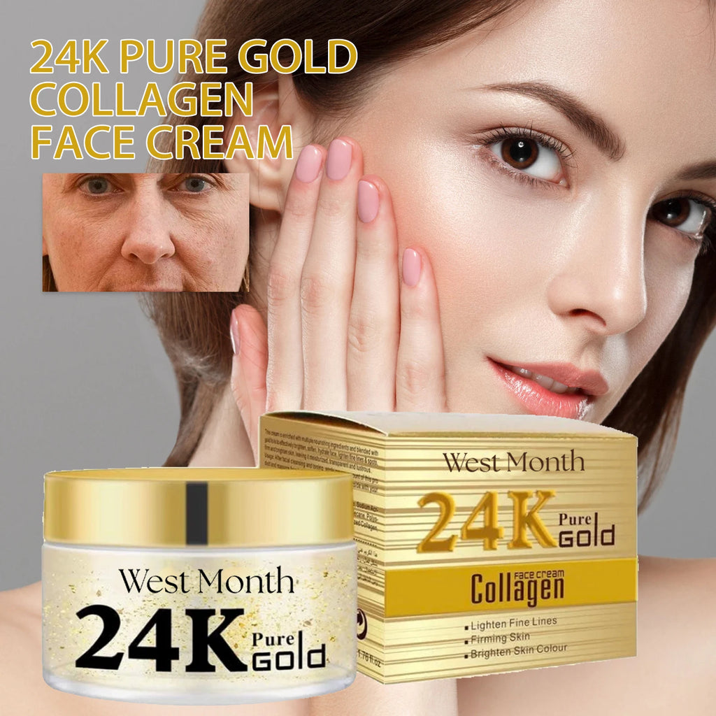 24K Gold Collagen Face Cream – Firming, Brightening & Anti-Wrinkle
