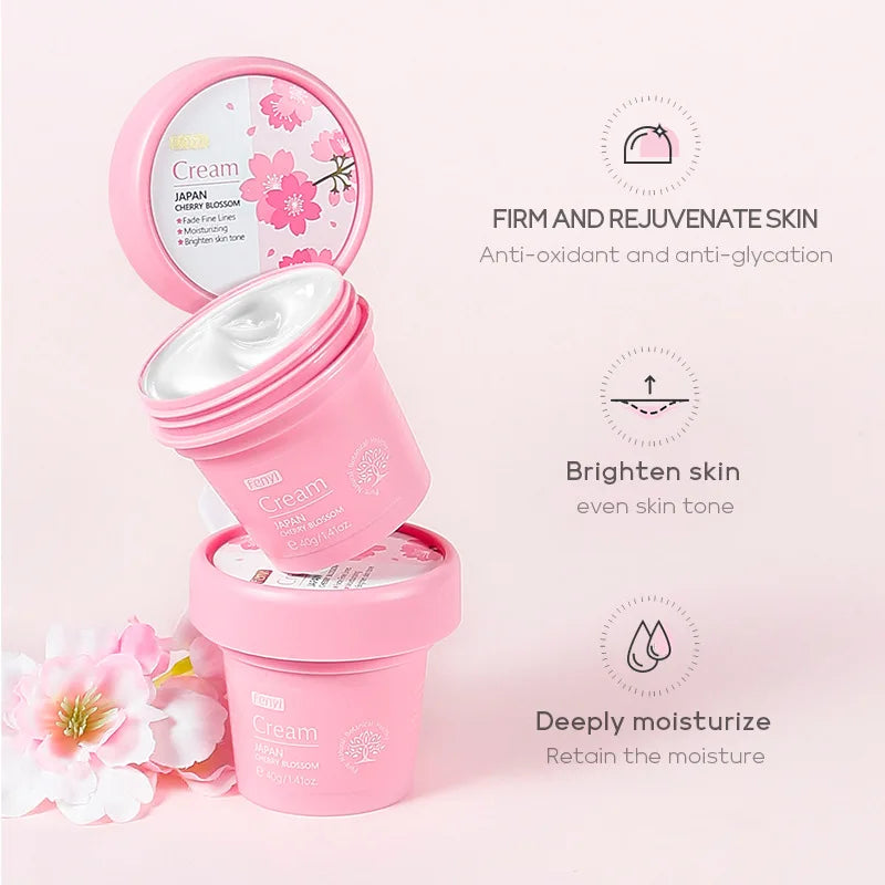 Cherry Facial Skin Moisturizer Cream Anti Dryness Skin Nourishment Long Lasting Moisturization Rich Cream Winter Skincare 40g Oasis Select