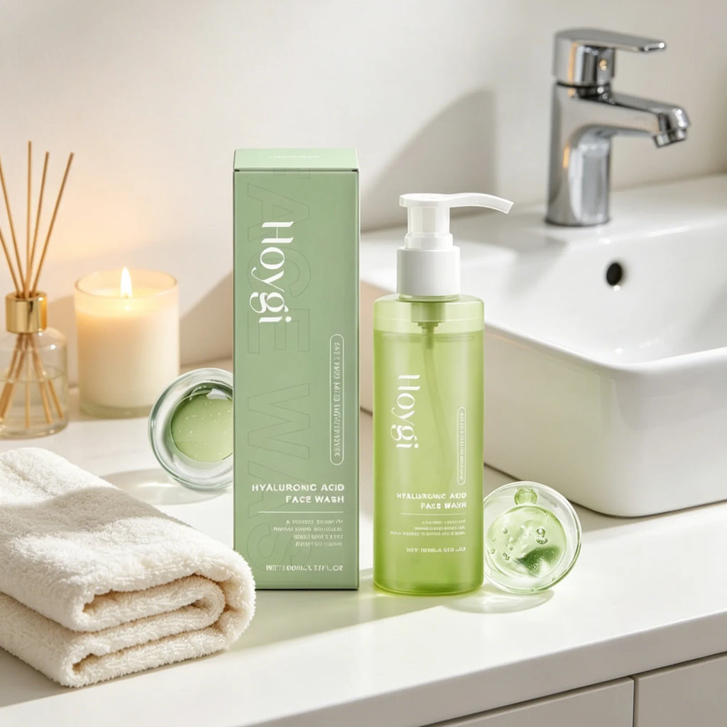 Hoygi Hyaluronic Acid Face Wash Powerful Cleaning Gentle Exfoliation Improve Skin Radiance Moisturizing Refreshing Cleansing Gel Oasis Select
