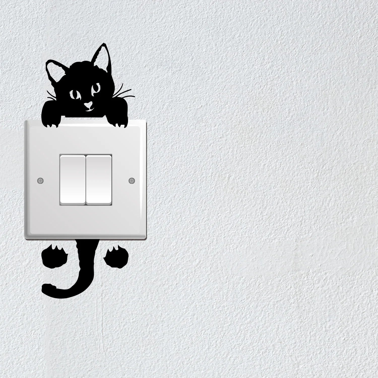 Funny Kitten Child Bedroom Switch Cover Room Decor on-off Sticker Cute Switch Outlet Wall Stickers on Wall Mural Art Hot Sale Oasis Select