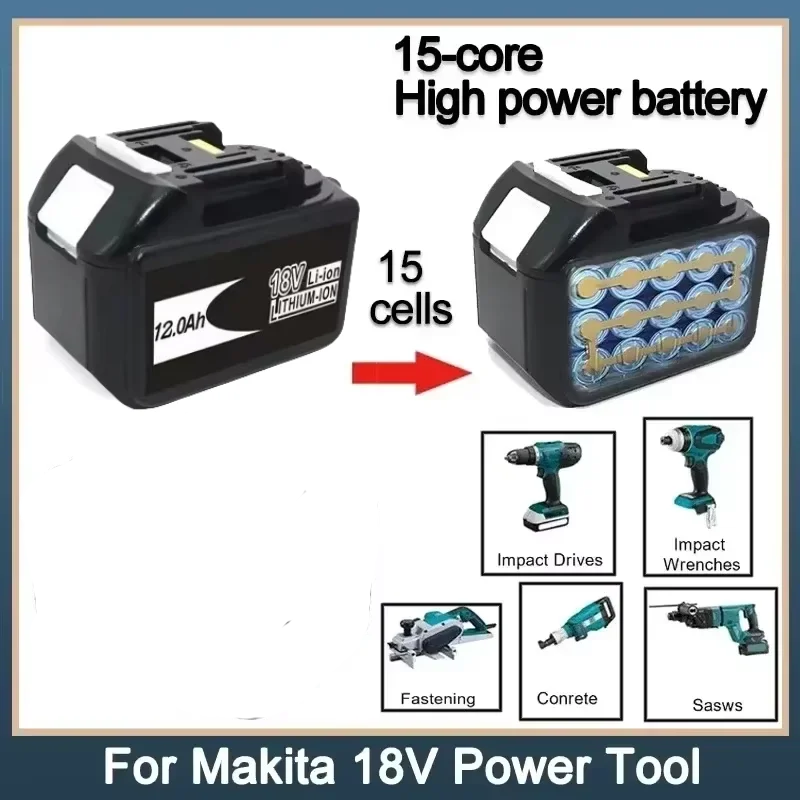 18V 12.0Ah battery for replacement Makita LXT BL1860B BL1860 BL1850 lithium-ion power tool battery Original 100NEW Oasis Select