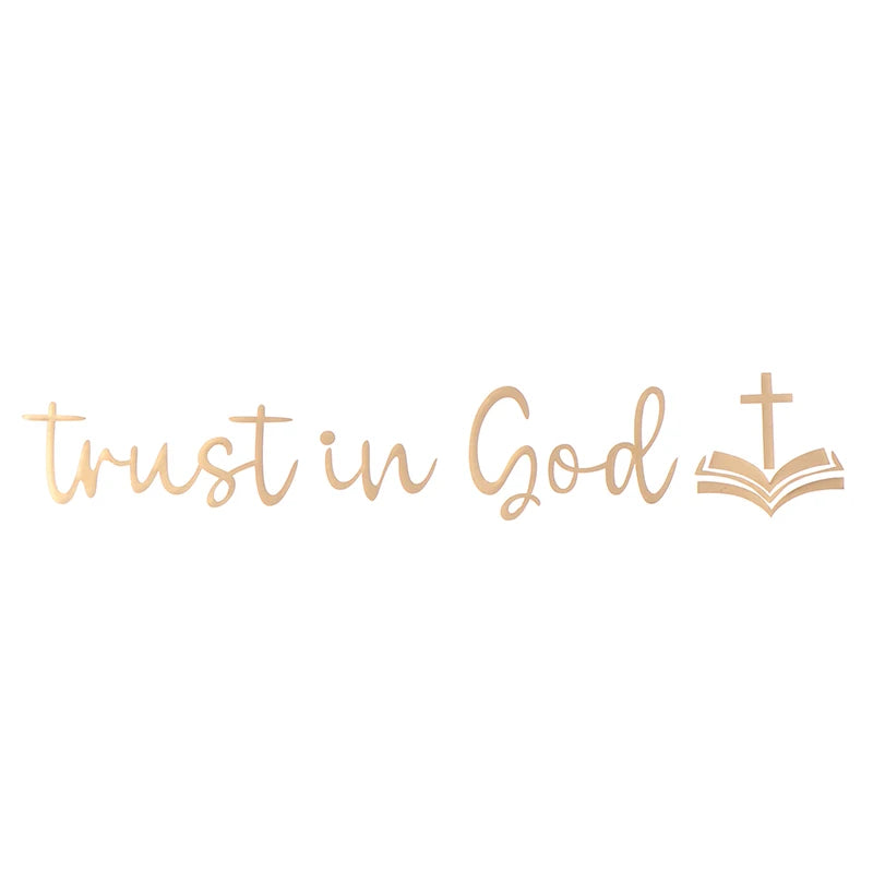 Trust In God Mirror Decal, Car Decals For Women, Faith Mirror Decal, Cute Vinyl Decal, Christian Car Mirror Decal, Religious Car Oasis Select Gold