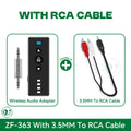 Bluetooth 5.4 Audio Transmitter Receiver 3.5MM AUX Support TF Card Play MIC Collar-Clip Wireless Adapter For Car Airplane TV PC Oasis Select With RCA Cable