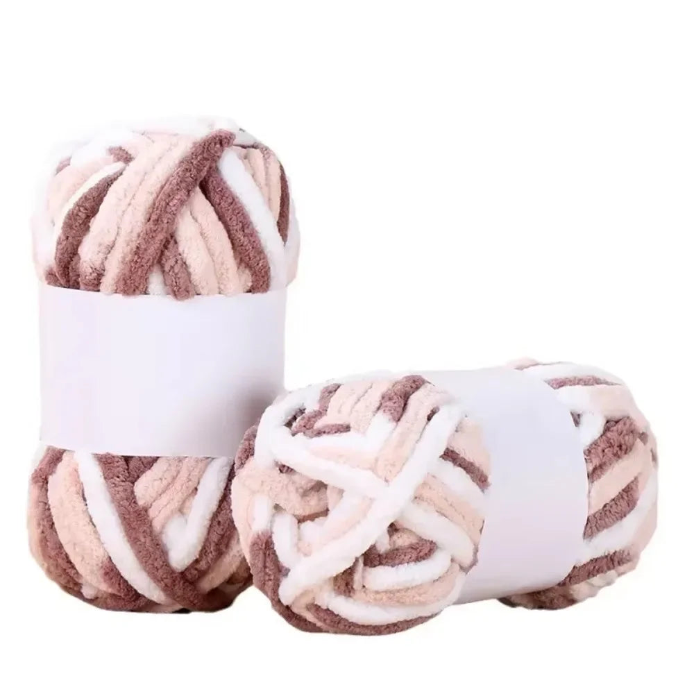 50g/roll Fantasy Color Coarse Ice Bar Arctic Velvet Yarn Handwoven DIY Scarf Hat Clothes Thread Thick Wool Crochet Stripe Thread Oasis Select