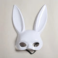 Solid Color Halloween Rabbit Ears Half Mask Bright Matte Bunny Cosplay Party Masquerade Festival Anime Bar Nightclub Accessories Oasis Select Bright White