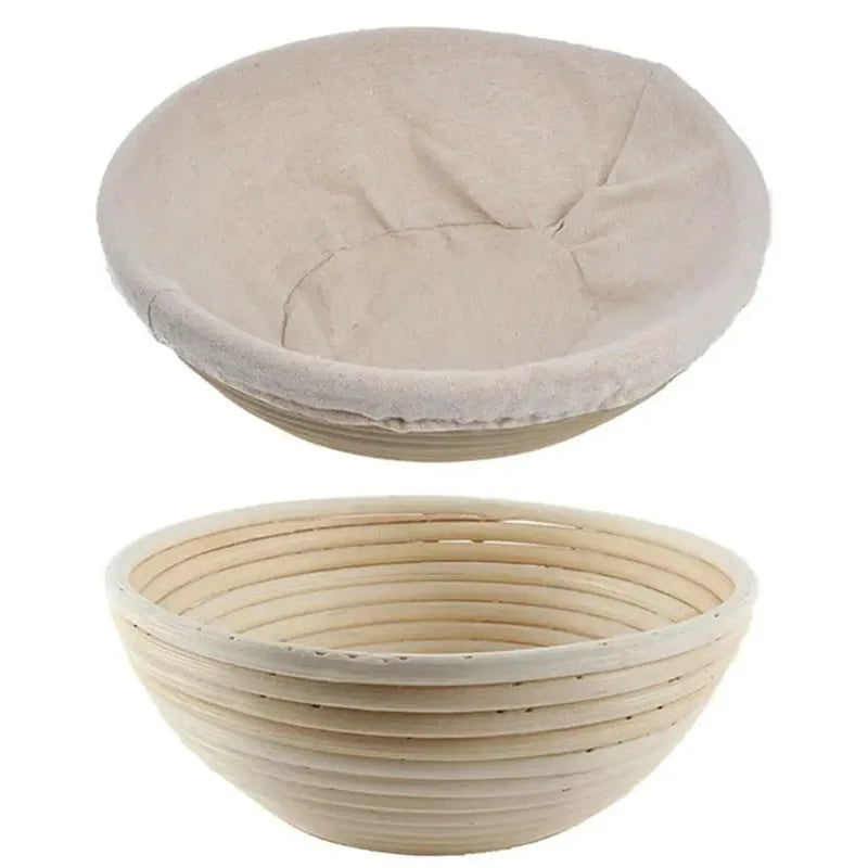 European Rattan Fermentation Bowl Woven Bread Proofing Basket Household Baking Tool for Dough Rising Use Oasis Select
