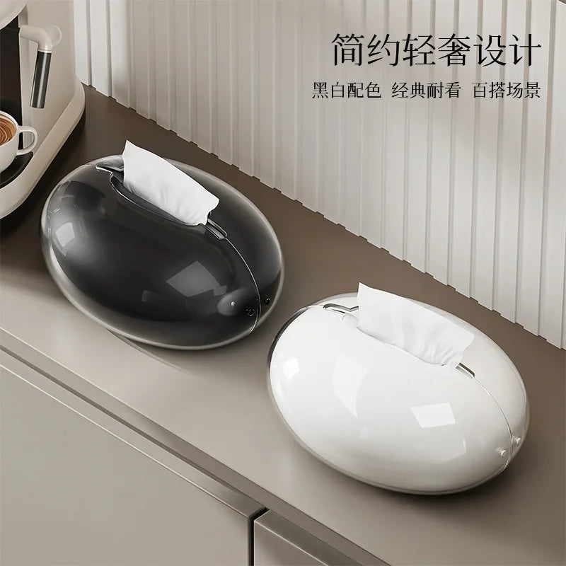 Creative Desktop Tissue Box Household High-end Art Tissue Box Living Room Tea Table Water Drop Paper Box Tissue Boxes Oasis Select