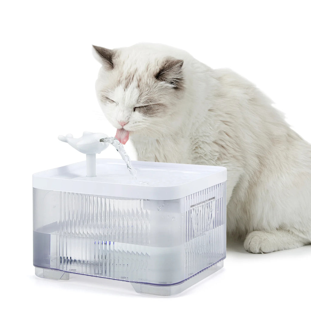 Cat and Dog Pet PP Water Dispenser with Filter, Automatic Circulation, Silent Water Dispenser, 2.5L Power-off When Out of Water Oasis Select