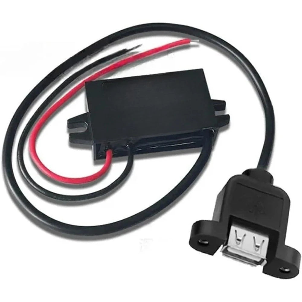 DC/DC 12V 24V To 5V 3A Buck Converter Charger Car DC Step Down Voltage Regulator Waterproof For Car Lighting (to 5V USB Install) Oasis Select