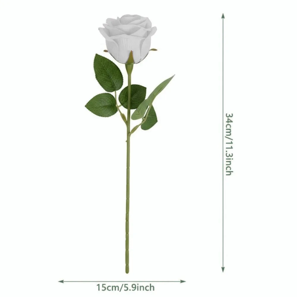 Silk Rose Artificial Bouquet | Realistic Faux Flower Stem Décor