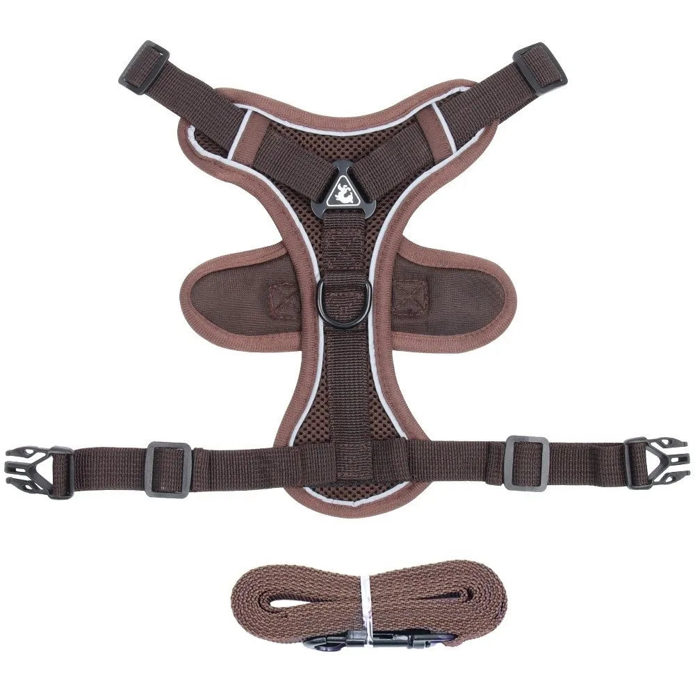 Reflective Vest Cat Harness & Leash Set – Escape Proof Cat Harness & Leash Oasis Select Brown L