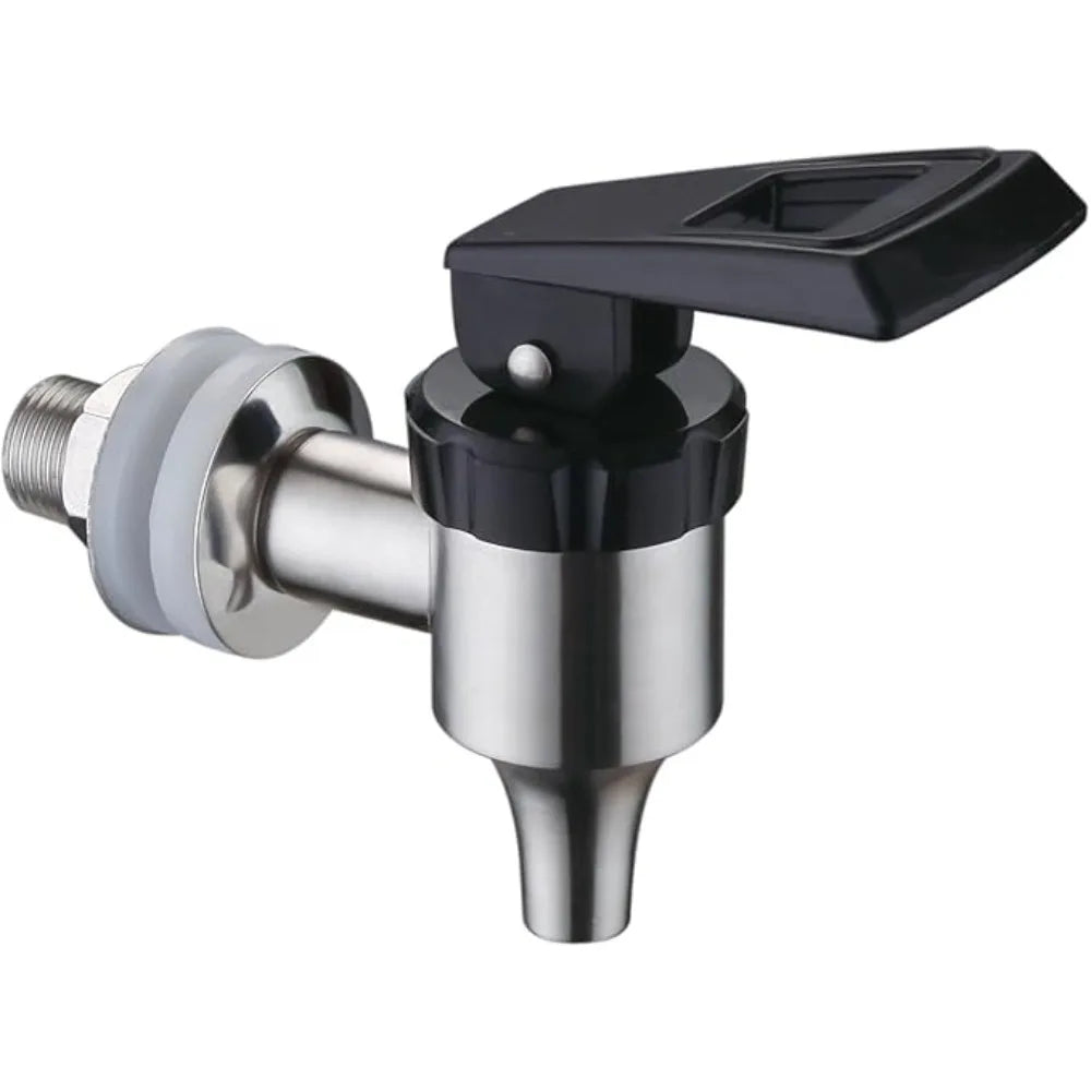 1PC 304 Stainless Steel Wine Barrel Bibcock Glass Jar Ceramic Wine Jar Fixed Water Nozzle Single Handle With Filter Valve Switch Oasis Select