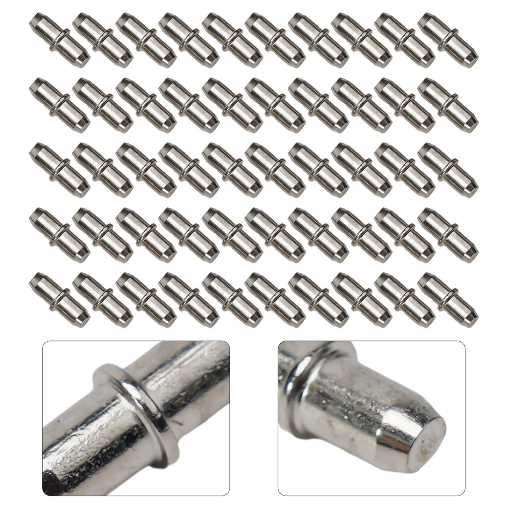 50-Pack Nickel-Plated 5mm Shelf Support Pegs for Cabinets Shelf Support Pegs Oasis Select