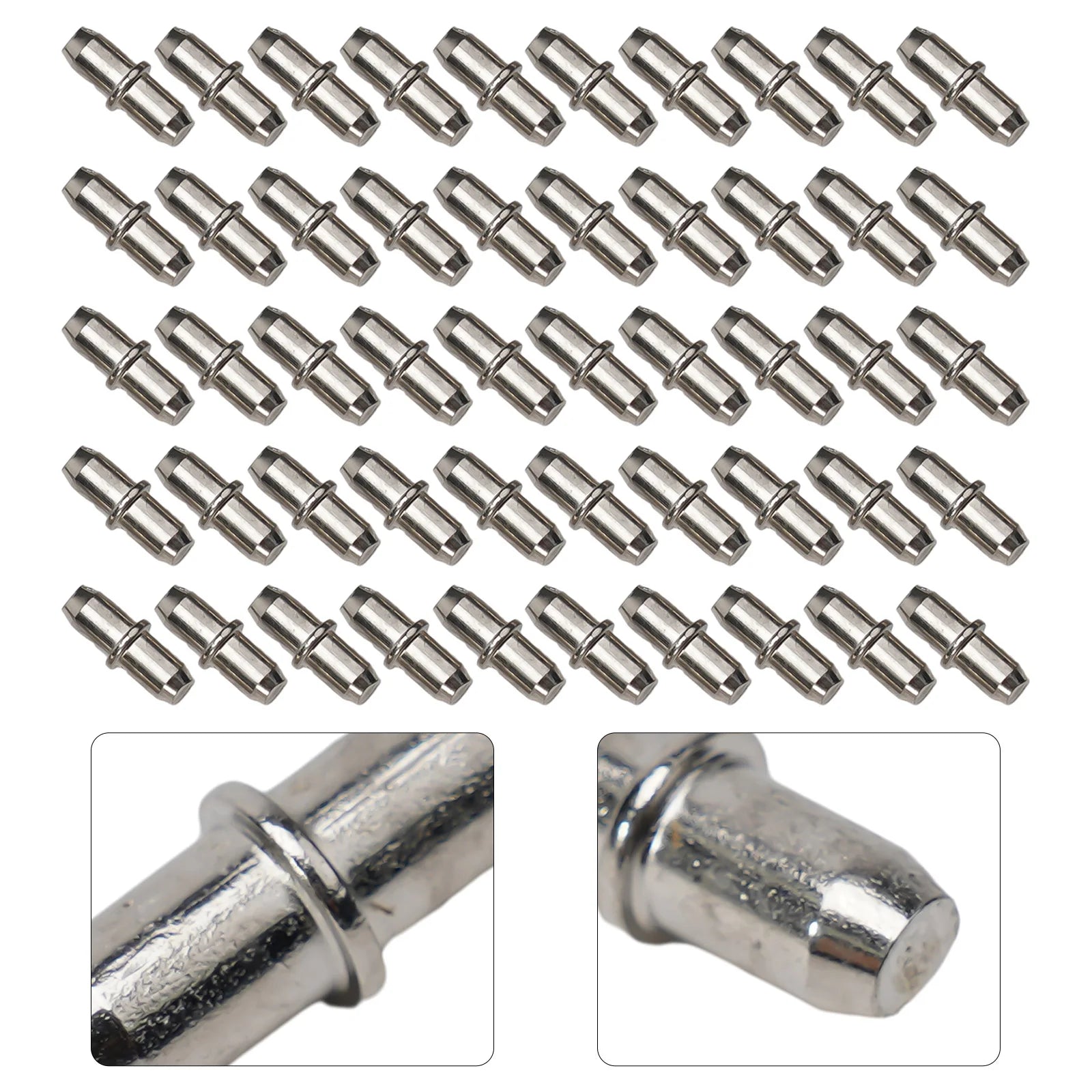 50-Pack Nickel-Plated 5mm Shelf Support Pegs for Cabinets Shelf Support Pegs Oasis Select