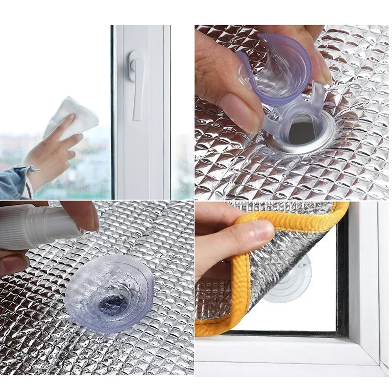Whole Piece Window Windproof, Warm, Sealed, Winter Leak Proof, Waterproof, Bedroom Thickened，non Perforated, Cold Proof Curtains Oasis Select