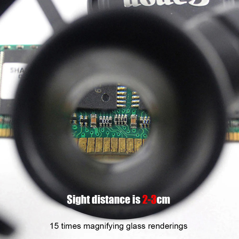 8X/15X/23X LED Magnifier Glasses for Watch Repair & Jewelry Magnifier Loupe Glasses Oasis Select