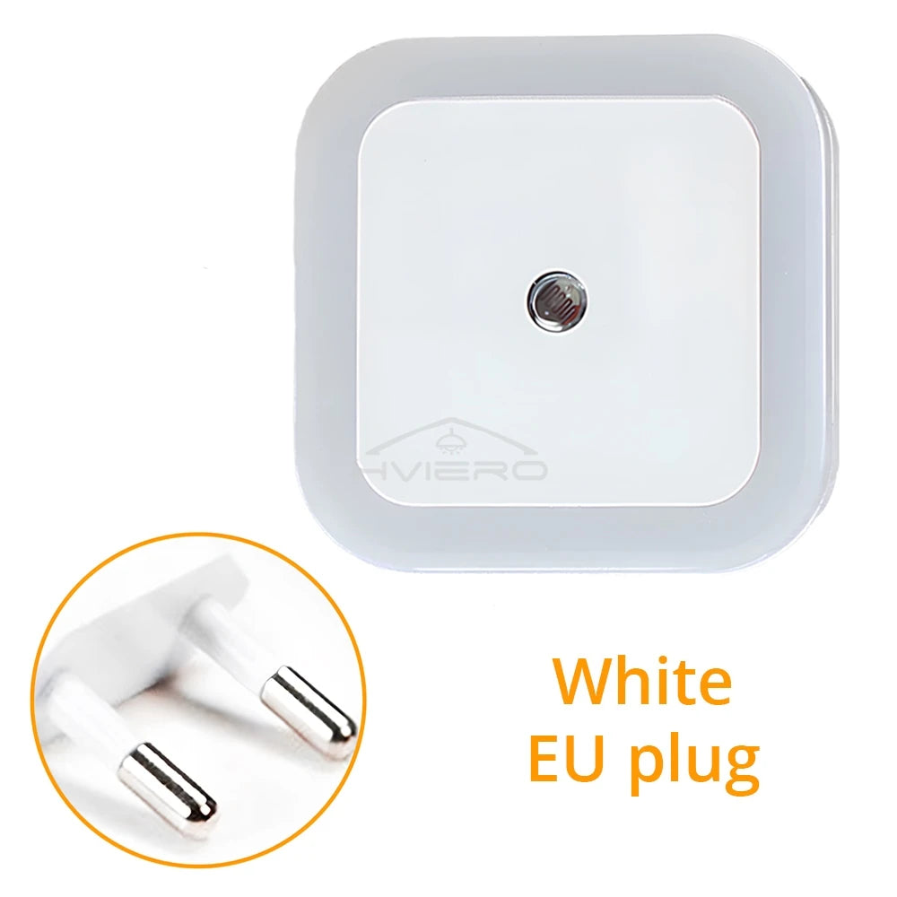 LED Motion Sensor Night Light | Plug-In Square Wall Lamp