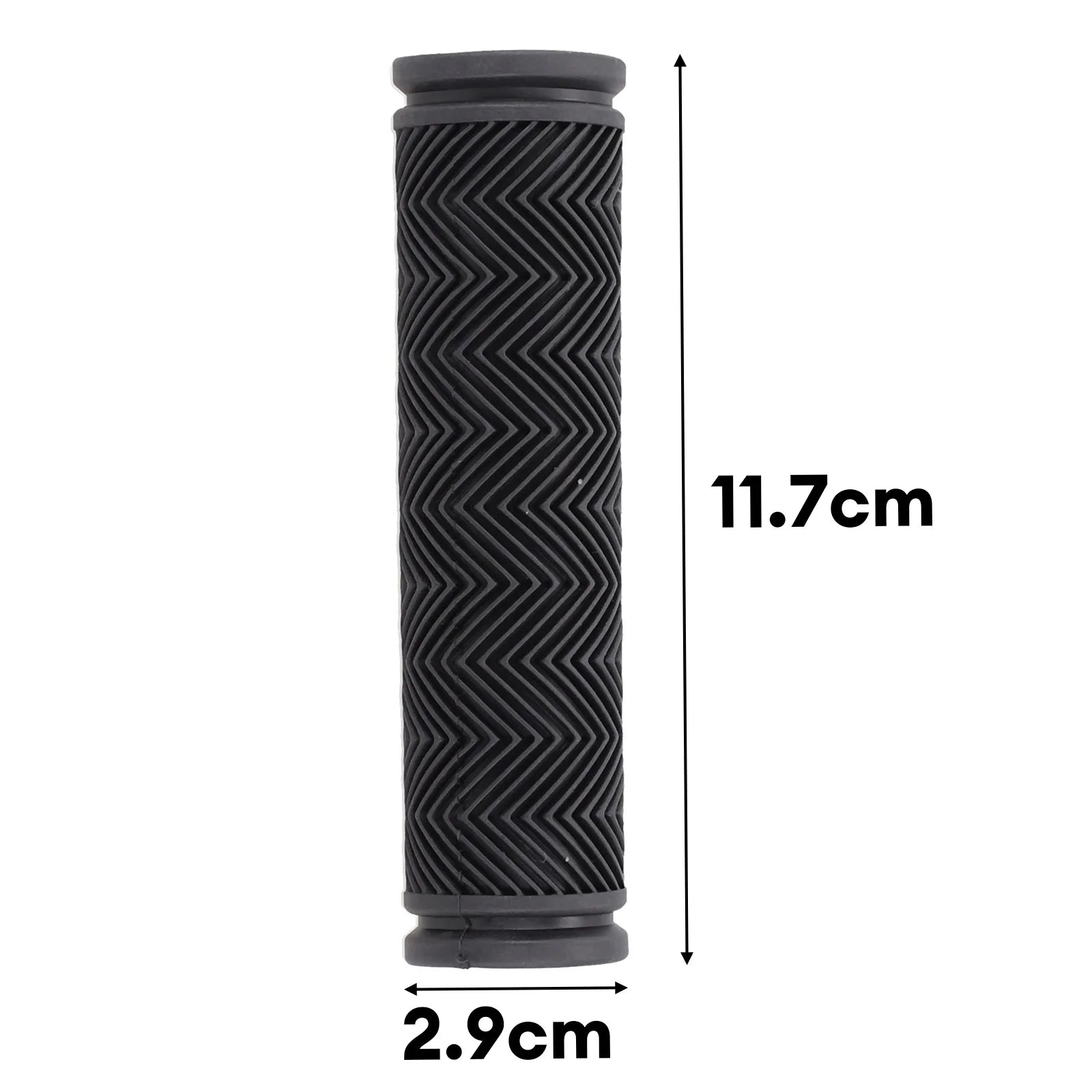 2PCS Black Mountain Bike Handlebar Grip Soft Rubber Non-Slip MTB Grips 22.2x117mm Anti-skid Bicycle Grips For Cycling DIY Decor Oasis Select