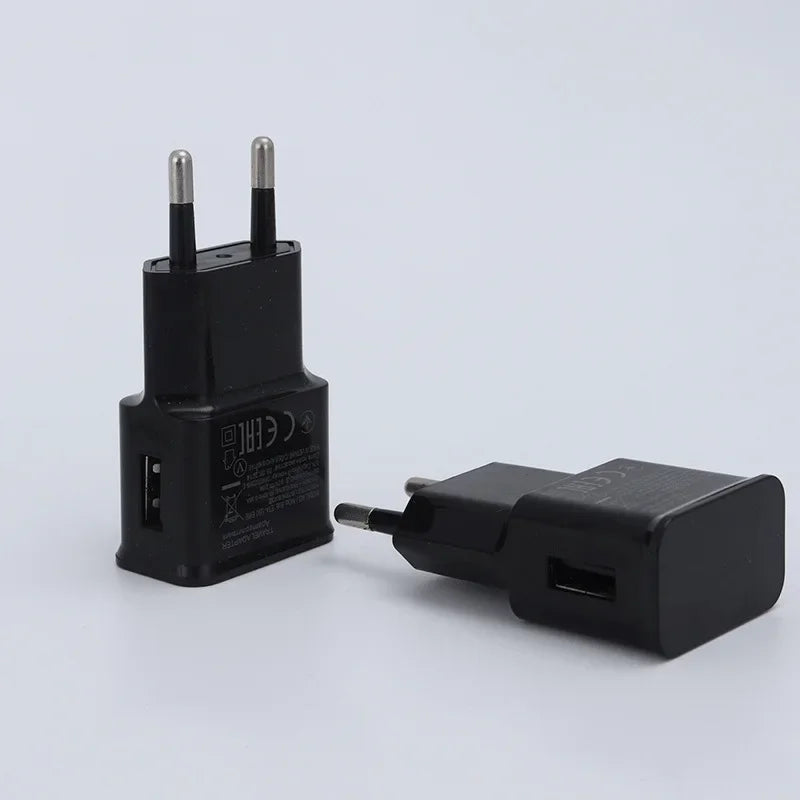 Universal EU Plug 5V Dual USB Charger for iPhone Samsung Xiaomi Huawei - Mobile Phone Travel Power Adapter Oasis Select