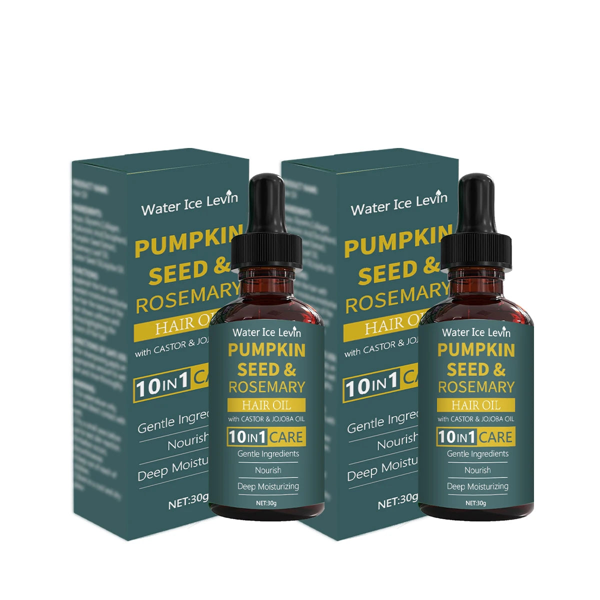 Pumpkin Seed & Rosemary Hair Oil 10-in-1 Care for Deep Nourishing & Moisturizing,Gentle Formula for All Hair Types Oasis Select army green 30ml