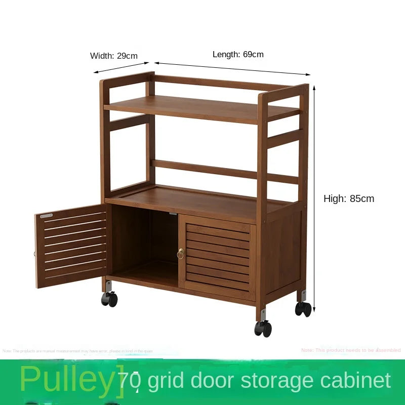 Tea cabinet, tea cabinet, sideboard, solid wood movable living room tea set cabinet, storage cabinet, shelving cabinet, storage Oasis Select 3-Wheel 70 E