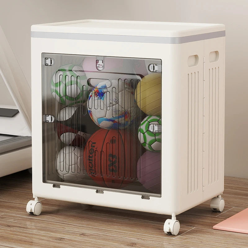 58cm Foldable Storage Bin with Wheels, Large Capacity Organizer, Clothes Quilts Toys, Bedroom Kids Room Collapsible Storage Box Oasis Select
