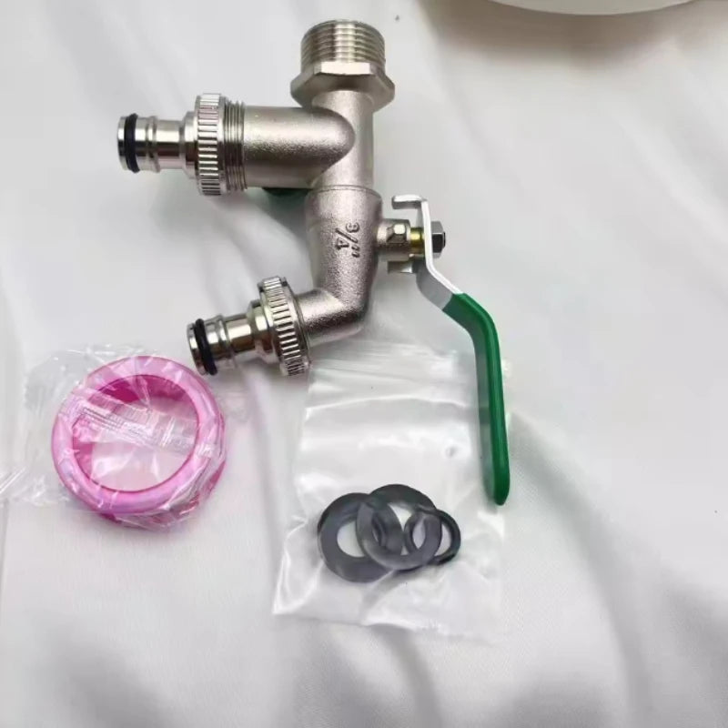 One in And Two Out Dual Nipple Faucet with 3/4 Gardening Zinc Alloy Faucet Oasis Select