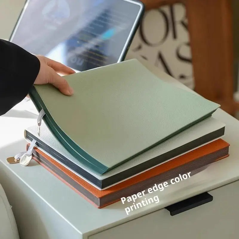 1pcs Business Notebook B5 A5 A6 Thick Leatherette Business Notebook Office Notepad Soft Cover Litchi Pattern Journal for Work Oasis Select