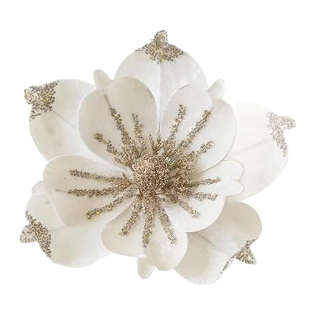 Festive Celebrations Christmas Magnolia Flowers Artificial Magnolia Flowers For Home Festive Ornament For Holiday Displays Oasis Select White China Mainland