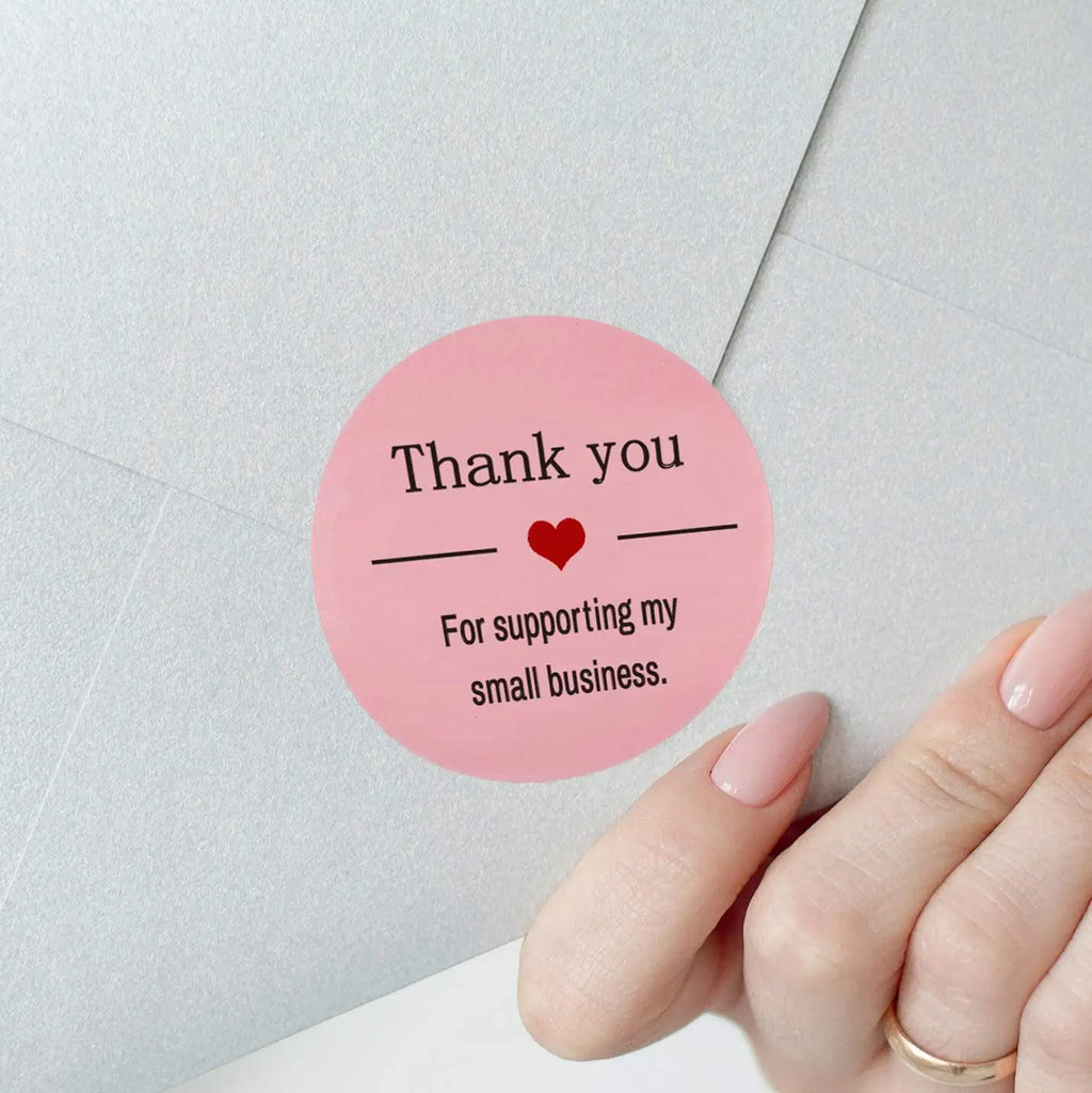 Thank You for Supporting My Small Business Stickers-Pink Thank You Stickers Roll Labels|Used for Business,Online Sellers Oasis Select