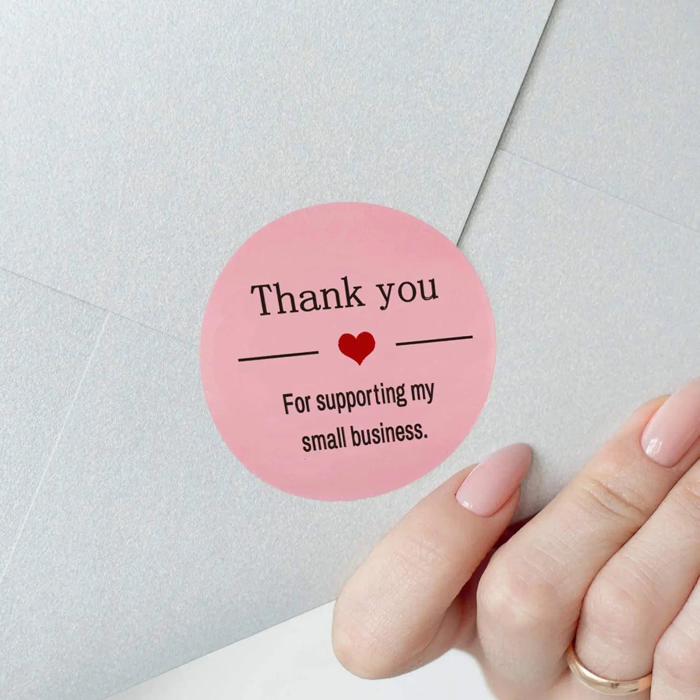 Thank You for Supporting My Small Business Stickers-Pink Thank You Stickers Roll Labels|Used for Business,Online Sellers Oasis Select
