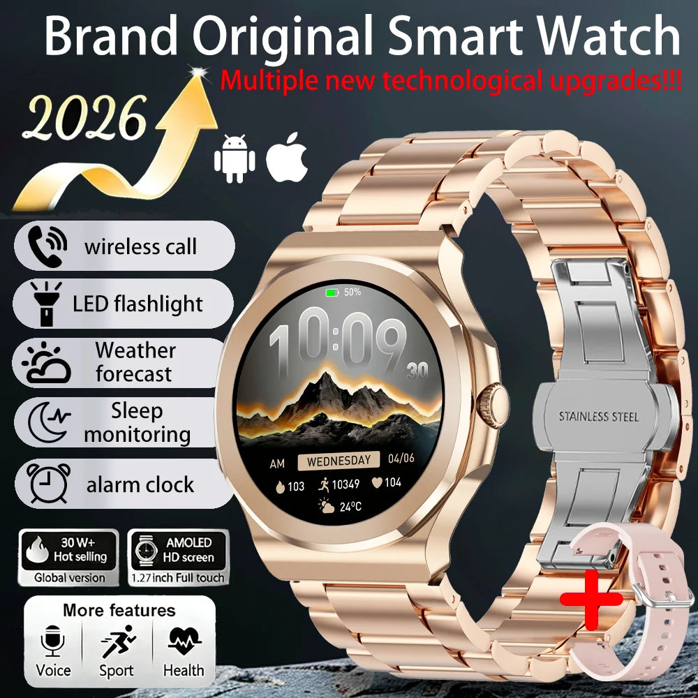Rollstimi Smart Watch 1.27" AMOLED BT 5.3 Calling & LED Light