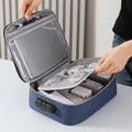 Oxford Travel Storage Bag with Password Lock | 3-Layer Organizer