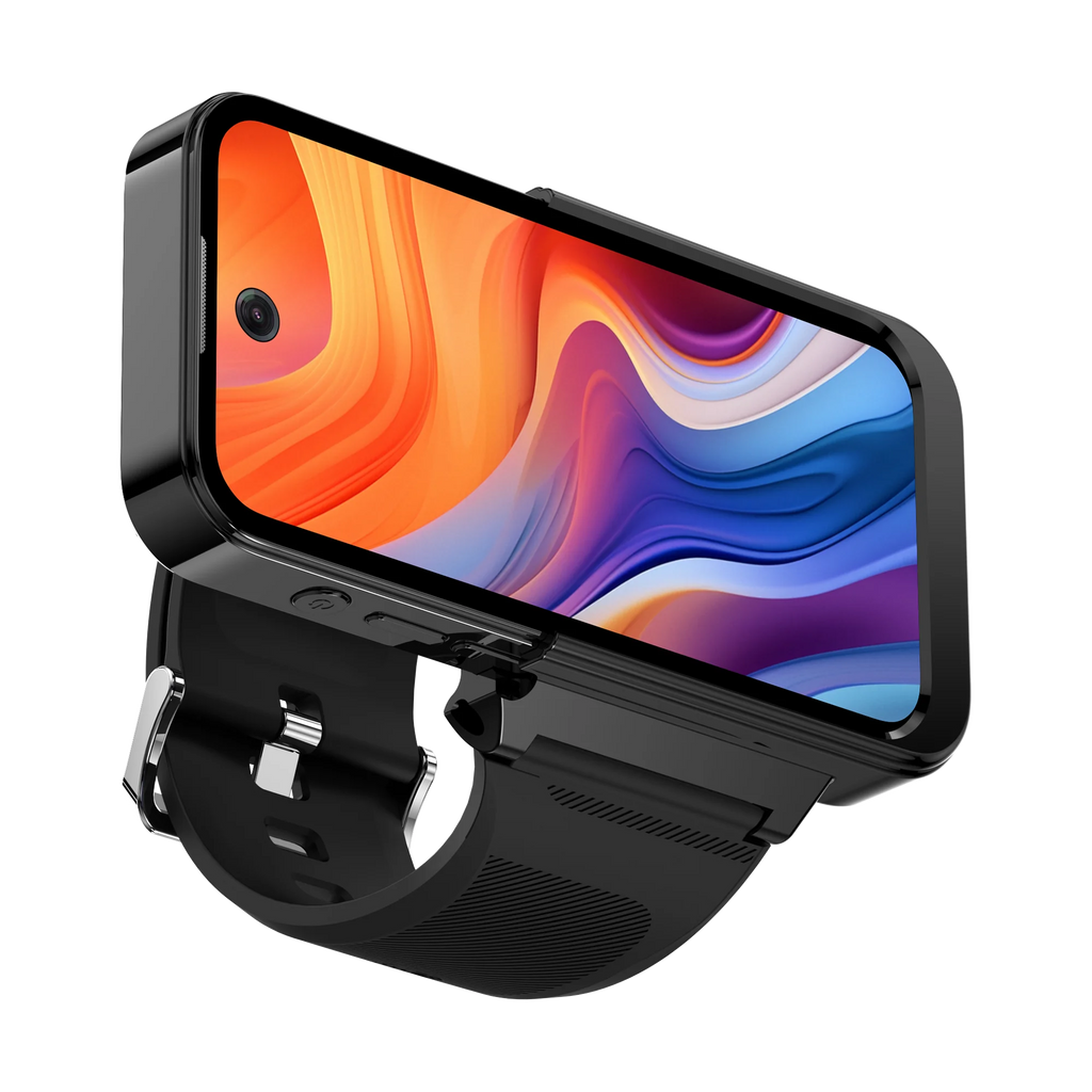 Android 12.0 Min Smart Watch Phone Smartwatch 2700Mah Battery 800W HD Dual Camera Amoled GPS WIFI Video Call Dual Sim Card Slot Oasis Select Black 8GB 256GB