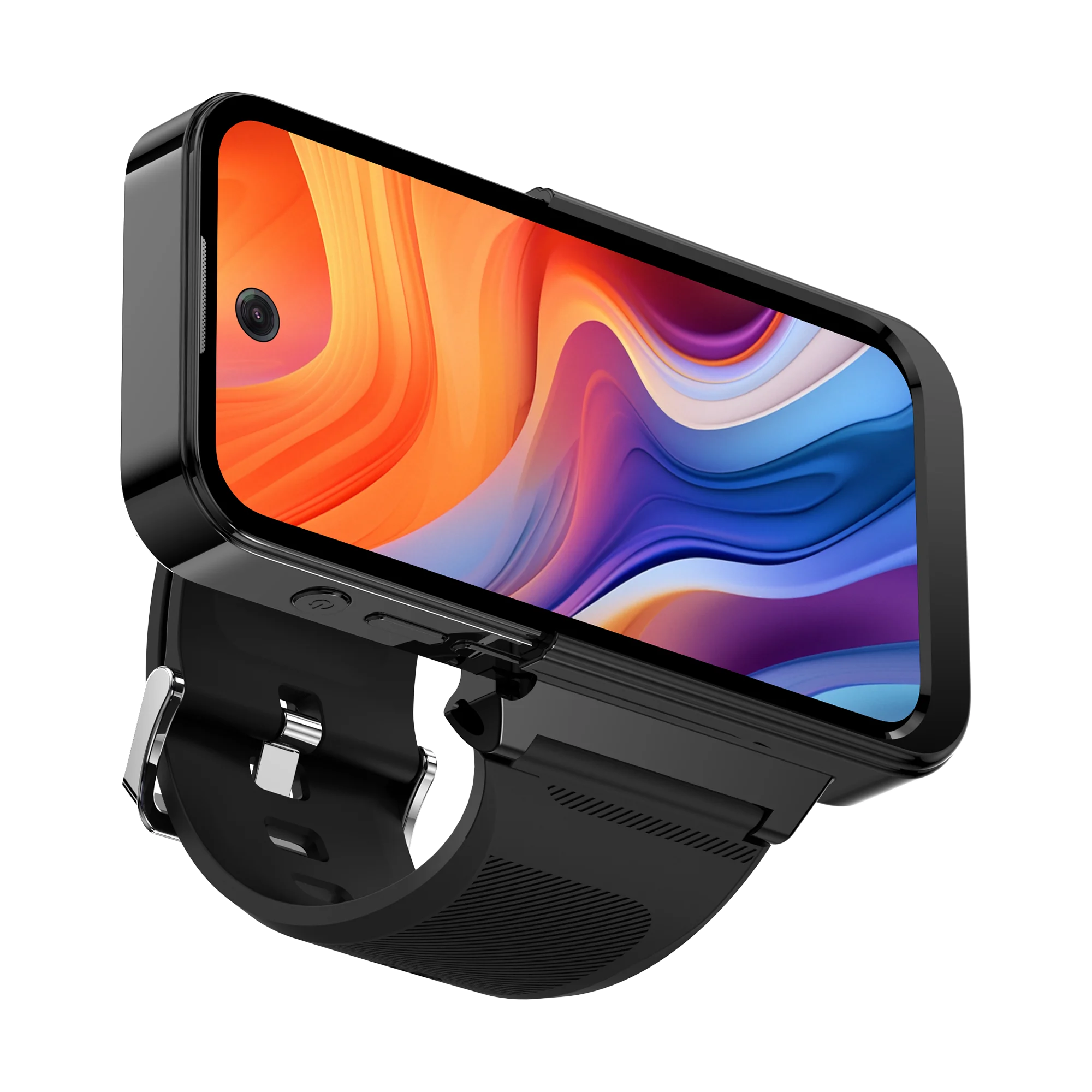 Android 12.0 Min Smart Watch Phone Smartwatch 2700Mah Battery 800W HD Dual Camera Amoled GPS WIFI Video Call Dual Sim Card Slot Oasis Select Black 8GB 256GB
