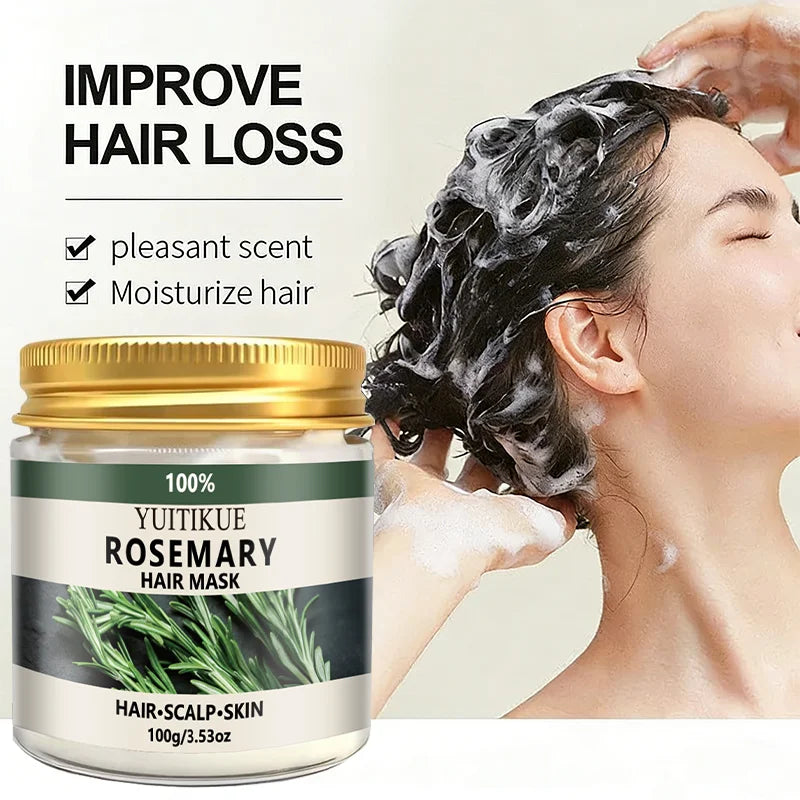 YUITIKUE Rosemary Hair Mask – Moisture, Frizz Control & Elasticity