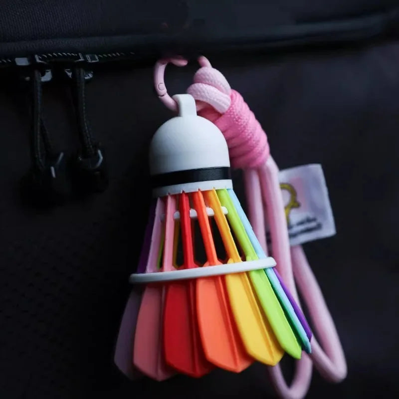 Blue and White Badminton Pendant with High Aesthetic Value Creative Badminton Player Sports Backpack Pendant Decoration Oasis Select
