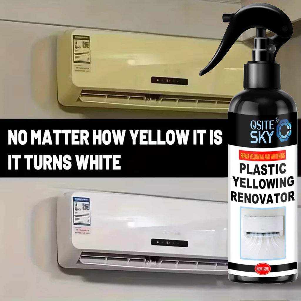 Quick-Effect Plastic Yellowing Eliminator Spray - Robust Formula for Air Conditioning Units, Vehicle Headlights, Surfaces, Appli Oasis Select