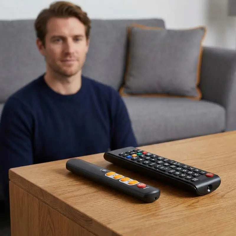 Universal Remote Controller Large 6 Keys For Elderly Smart Learning TV DVD User Friendly Design Home Electronics Control Device Oasis Select