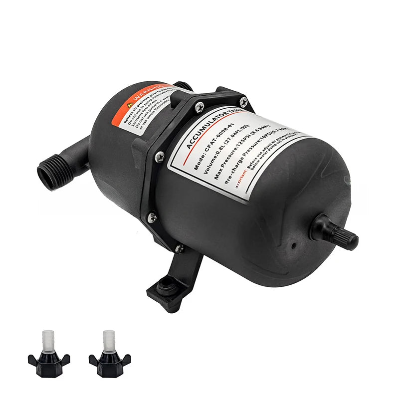 Yacht Suitable Diaphragm Pump; Micro Pressure Water Pump Tank 0.8L; RV Constant Flow Gas Storage Equipment. Oasis Select