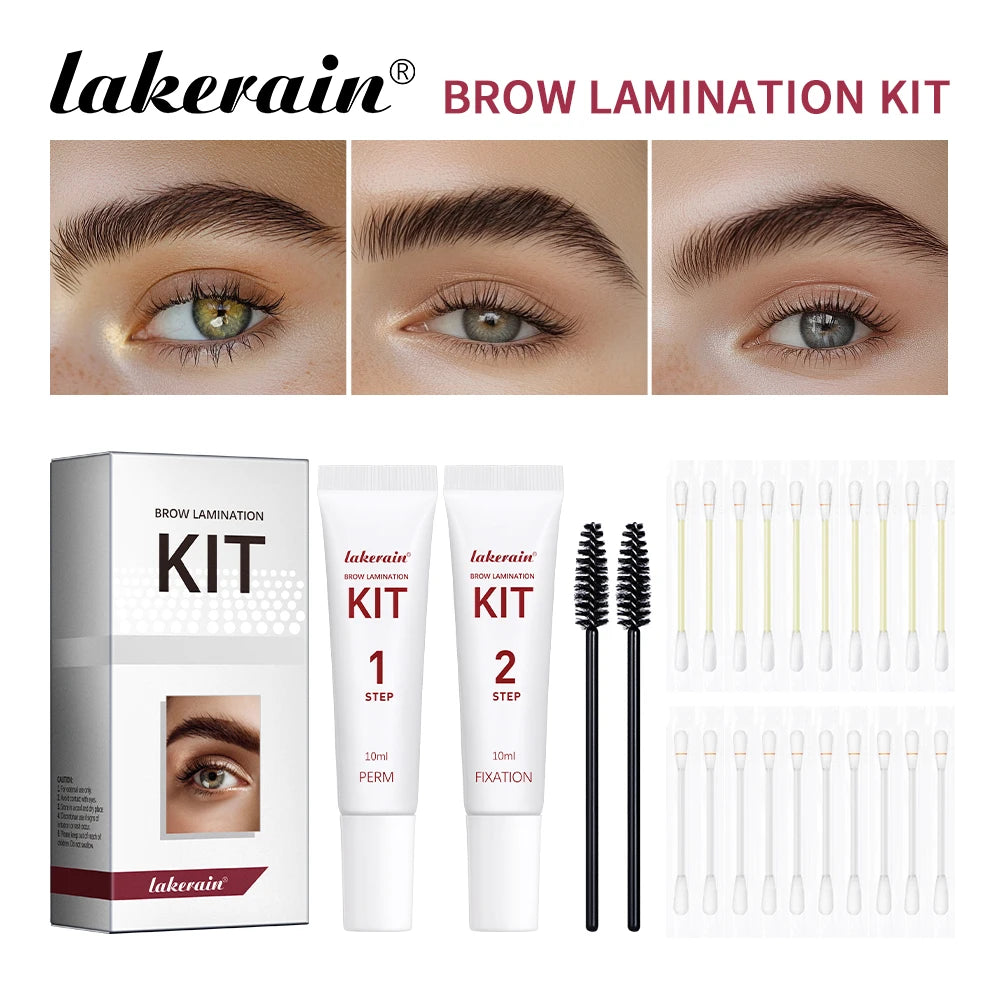 Lakerain Brow Lamination Kit Semi-Permanent Full Thick Lamination Brows Lifting Perming Setting Cream Tools Set Salon Home Use Oasis Select