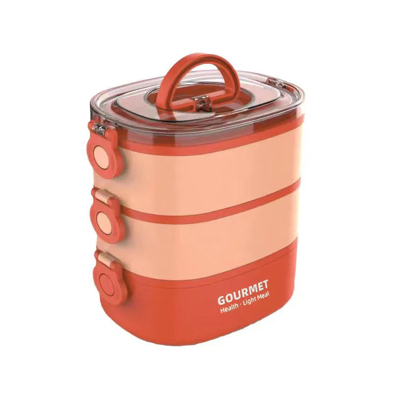 2000ML Insulation Lunch Box Portable 3 Layer Student Bento Box Leakproof Microwavable Food Container School Travel Office Picnic Oasis Select