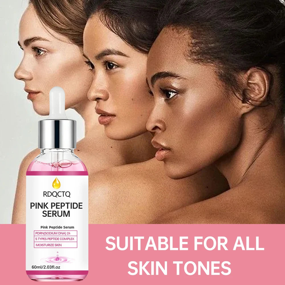 Pink Peptide Essence Serum | 1% PDRN & 5-Peptide Complex Peptide Face Serum Oasis Select