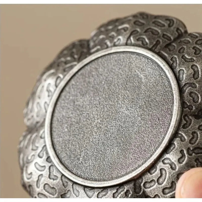 2pcs Chinese Hammer Patterned Alloy Rattan Mat Water Cup Pad Retro Rattan Woven Lotus Cup Holder Heat Insulation Pad Tea Set Pad Oasis Select